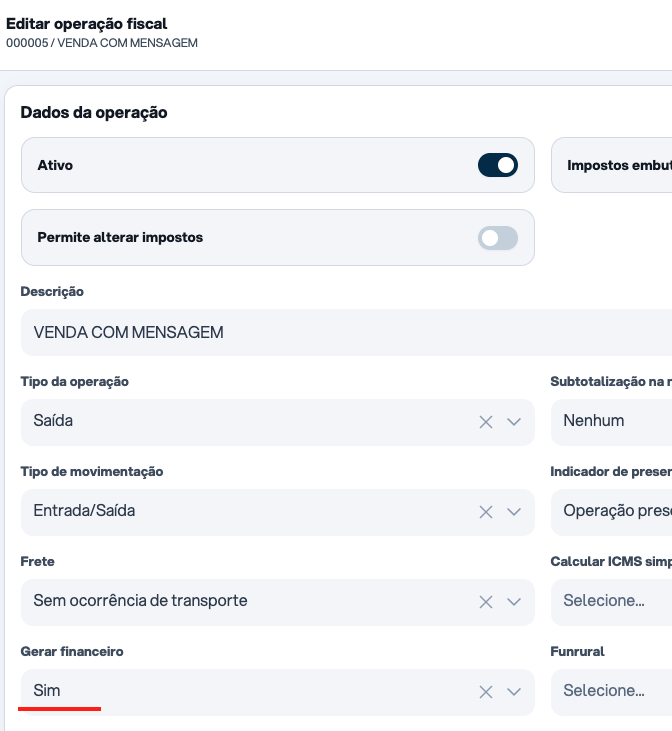 operacao gerar boleto